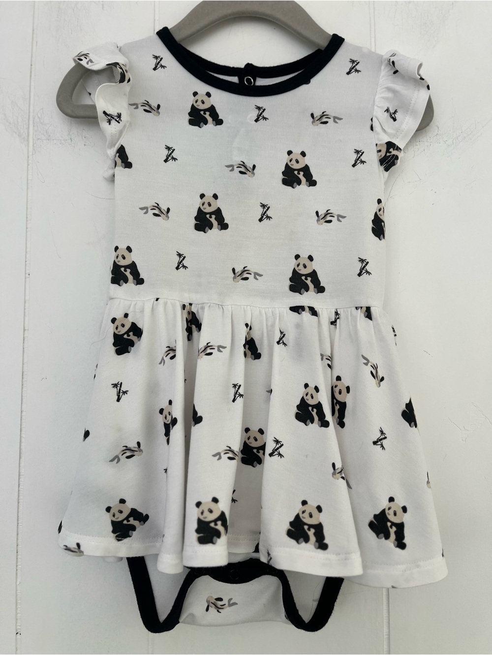 Kyte Baby Retired PANDA Short-Sleeve Bodysuit Twirl Dress Size 18-24 Months
